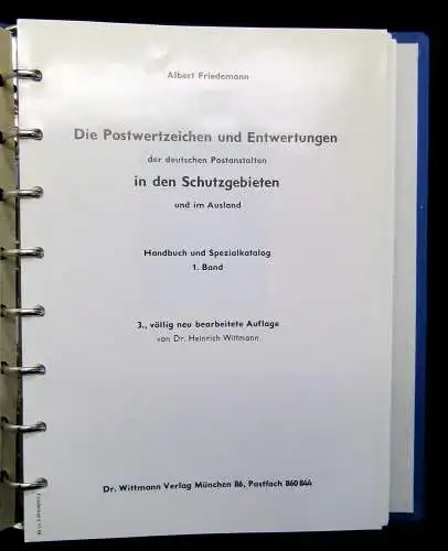 Die Postwertzeichen und Entwertungen der deutschen Postanstalten 3 Bde.1967-1969