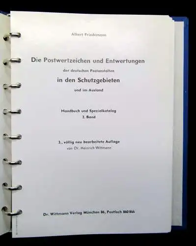 Die Postwertzeichen und Entwertungen der deutschen Postanstalten 3 Bde.1967-1969