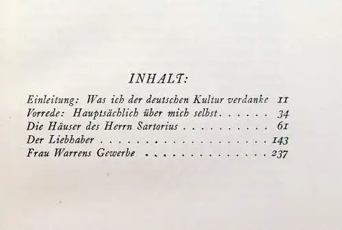 Shaw Bernard Dramatische Werke in sieben Bänden um 1920 Belletristik Lyrik