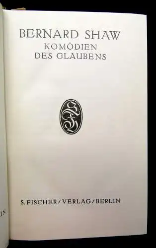 Shaw Bernard Dramatische Werke in sieben Bänden um 1920 Belletristik Lyrik