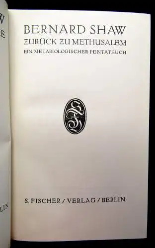 Shaw Bernard Dramatische Werke in sieben Bänden um 1920 Belletristik Lyrik