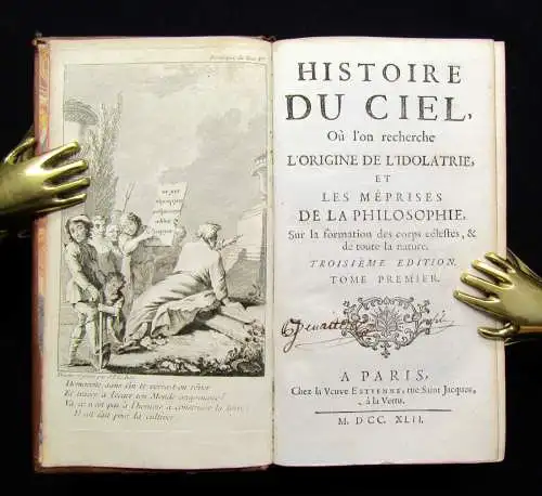 Pluche Noel Histoire du Ciel 2 Teile in 2 Bde 1742 Philosophie Geschichte