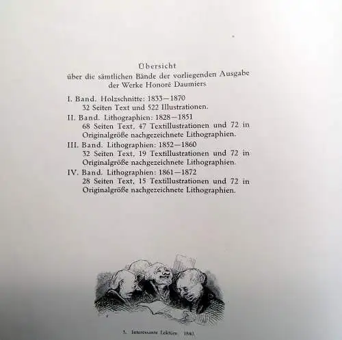 Honore Daumier 3 Bde. Lithographien + 1Bd. Holzschnitte komplett 1828- 1872