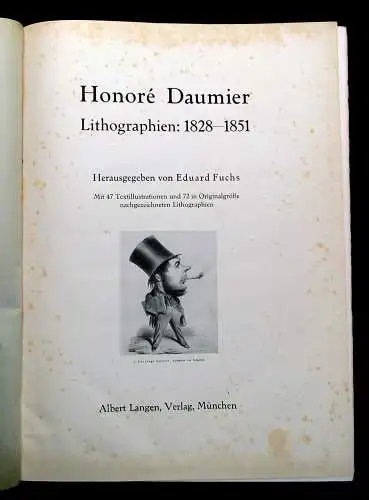 Honore Daumier 3 Bde. Lithographien + 1Bd. Holzschnitte komplett 1828- 1872