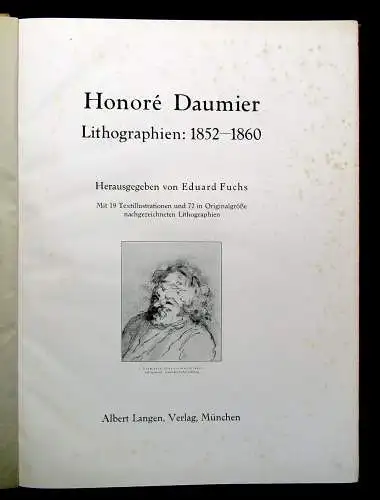 Honore Daumier 3 Bde. Lithographien + 1Bd. Holzschnitte komplett 1828- 1872