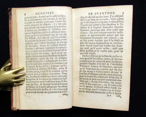 Brantome Memoires de Messire Pierre de Bourdeille 1722 Geschichte Hostorie