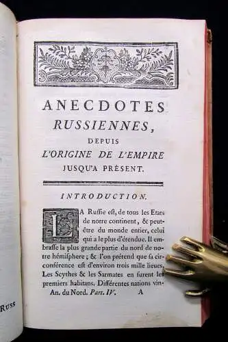 La Croix; Hornot; La Place Anecdotes du Nord comprenant  la Suede (...) 1770