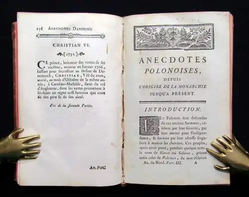 La Croix; Hornot; La Place Anecdotes du Nord comprenant  la Suede (...) 1770