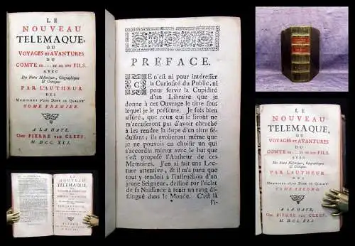 Lambert, Le Nouveau telemaque ou Voyages et Adventures [...] 3 in 1 Bd 1741