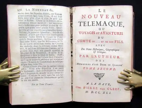 Lambert, Le Nouveau telemaque ou Voyages et Adventures [...] 3 in 1 Bd 1741