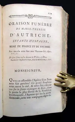 Bossuet, Jacques Benigne Recueil des Oraisons Funebres ...1774 Trauerreden