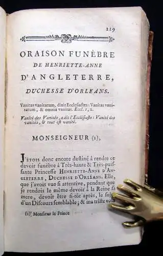 Bossuet, Jacques Benigne Recueil des Oraisons Funebres ...1774 Trauerreden