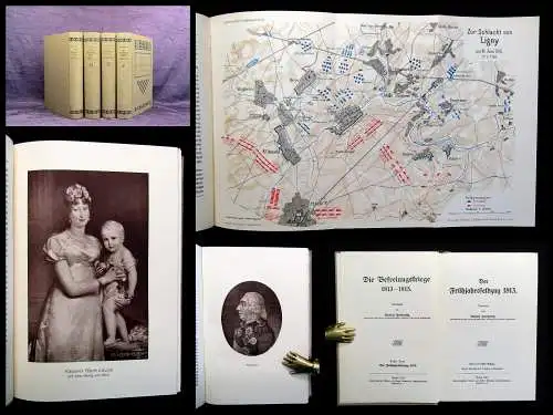 Friederich Die Befreiungskriege 1813-1815 4 Bände komplett 1912/1913 Geschichte