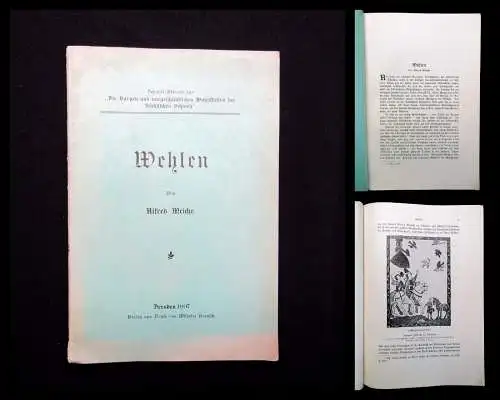 Prof. Dr. A. Meiche Wehlen 1907 Separat-Abdruck Ortskunde Sächsische Schweiz