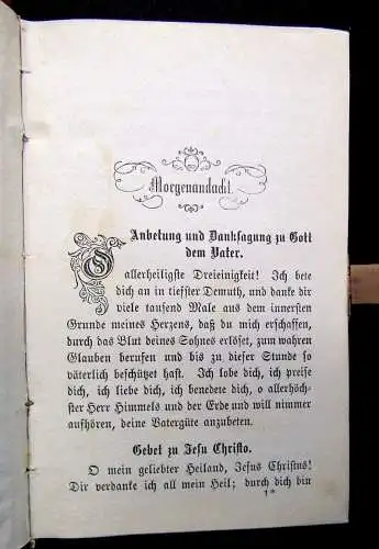 Weg zum Pater im Himmel Katholisches Gebet- und Erbauungsbuch Ehre Gottes 1880