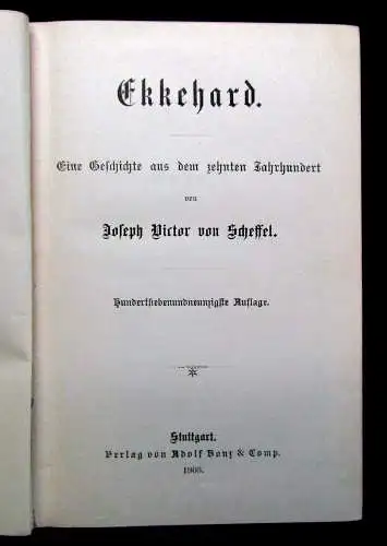 Scheffel, Joseph Victor von, Ekkehard Eine Geschichte aus dem zehnten Jahrh.1903