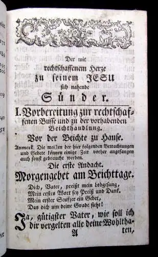 Der mit rechtschaffenem Herzen zu Jesu sich nahende Sünder oder Betrachtungen