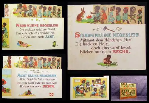 Kinderbuch Zehn kleine Negerlein um 1926 Selten Reime Abzählreime Literatur