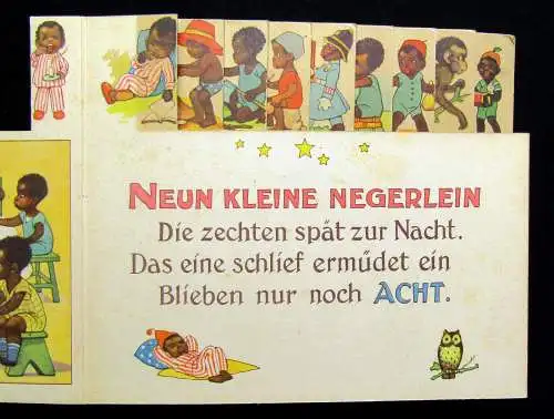 Kinderbuch Zehn kleine Negerlein um 1926 Selten Reime Abzählreime Literatur