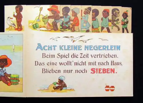 Kinderbuch Zehn kleine Negerlein um 1926 Selten Reime Abzählreime Literatur