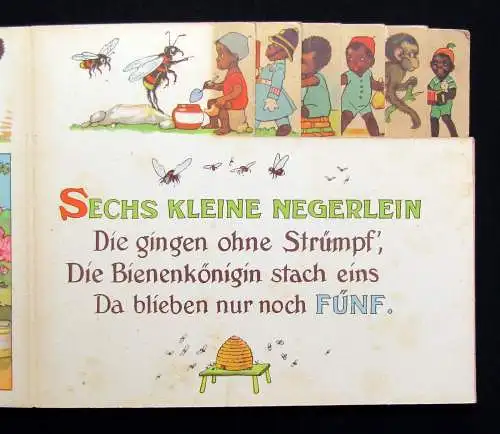 Kinderbuch Zehn kleine Negerlein um 1926 Selten Reime Abzählreime Literatur