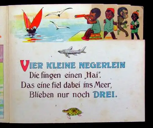 Kinderbuch Zehn kleine Negerlein um 1926 Selten Reime Abzählreime Literatur