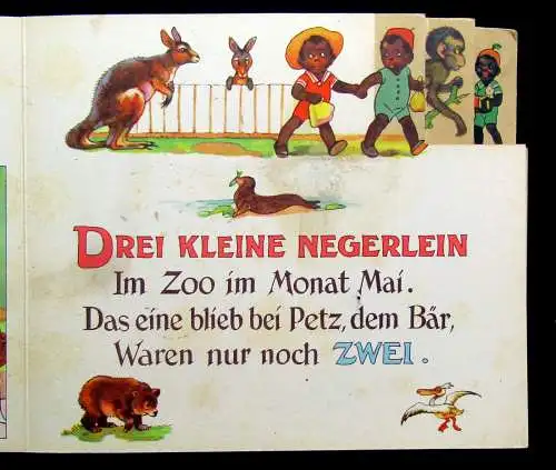 Kinderbuch Zehn kleine Negerlein um 1926 Selten Reime Abzählreime Literatur