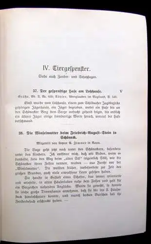 Meiche Sagenbuch des Königreichs Sachsen Original-Ausgabe 1903 Literatur