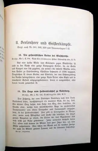 Meiche Sagenbuch des Königreichs Sachsen Original-Ausgabe 1903 Literatur