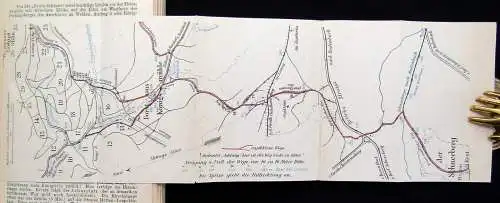 Schäfer Neues Wanderbuch durch Sachsen 1. Teil um 1900 Touristenführer Guide