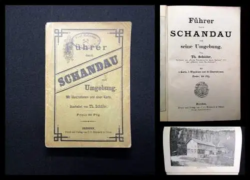 Schäfer Führer durch Schandau und Umgebung um 1895 Guide Touristenführer