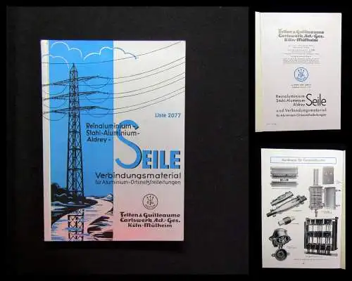 Felten&Guilleaume Reinaluminium u.a. Katalog Stromleitungen um 1940 Selten