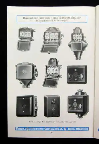 Felten&Guilleaume Reinaluminium u.a. Katalog Stromleitungen um 1940 Selten