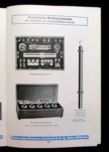 Felten&Guilleaume Reinaluminium u.a. Katalog Stromleitungen um 1940 Selten