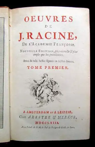 Racine Oeuvres de J. Racine, de l'Academie Francoise. Nouvelle Edition - 3 Bde