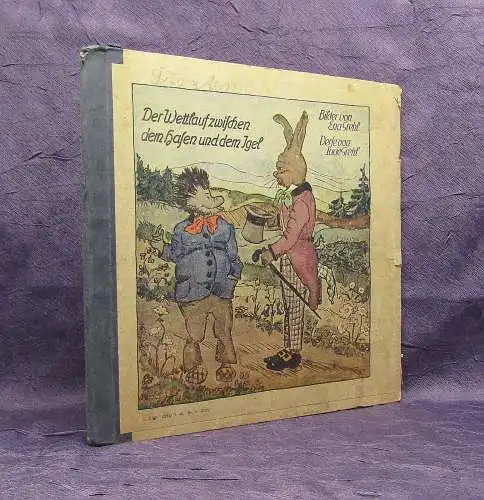 Grehl Der Wettlauf zwischen dem Hasen und dem Igel 1946 Kinderbuch Literatur