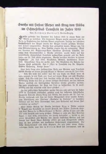 Pflüger Thüringer Monatshefte 9. Jahrgang 1932 Heft 1 Unterhaltung Ortskunde