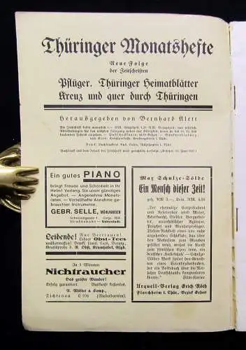 Pflüger Thüringer Monatshefte 9. Jahrgang 1932 Heft 1 Unterhaltung Ortskunde