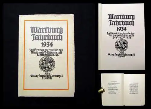 Wartburg Jahrbuch 1934  Zwölftes Heft der Freunde der Wartburg e.V. Eisenach