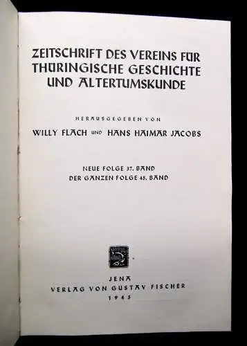 Zeitschrift des Vereins für Thüringische Geschichte und Altertumskunde 1943