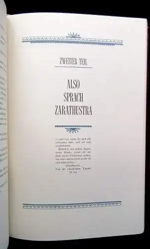 Schlechta Friedrich Nietzsche Also sprach Zarathustra ein Buch 1983 Ganzleder