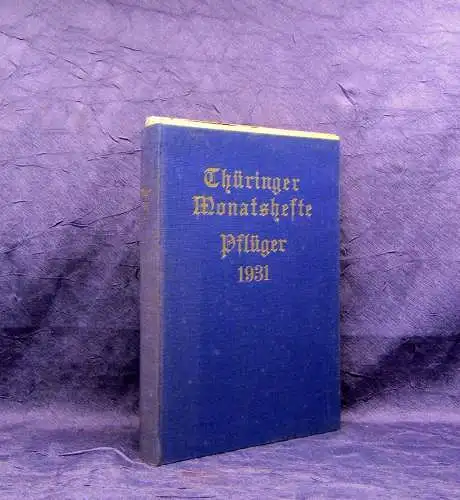 Pflüger Thüringer Monatshefte 1.Halbjahr 1930 in Original Mappe Heft 1-12 in 9