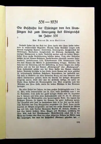 Pflüger Thüringer Monatshefte 1.Halbjahr 1930 in Original Mappe Heft 1-12 in 9