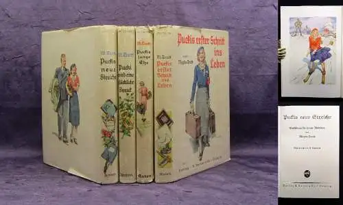 Magda Trott 4 Bände Pucki 1937  Kinderbücher Bilderbücher Literautur