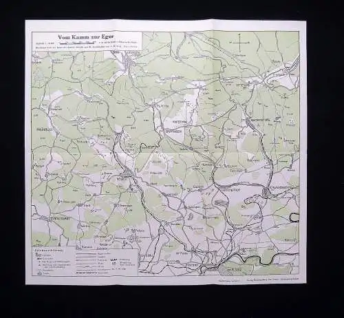 Mothes Vom Kamm zum Eger 4 Karten(3 Wanderkarten und 1 Übersichtskarte) 1939