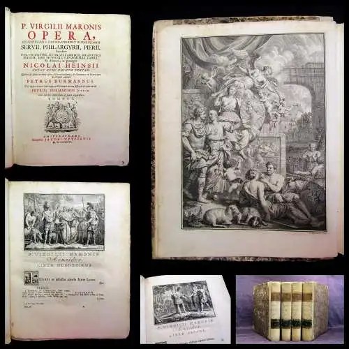 Virgilii Opera, cum Integris & Emendatioribus Commentariis Servii 4 Bände 1746