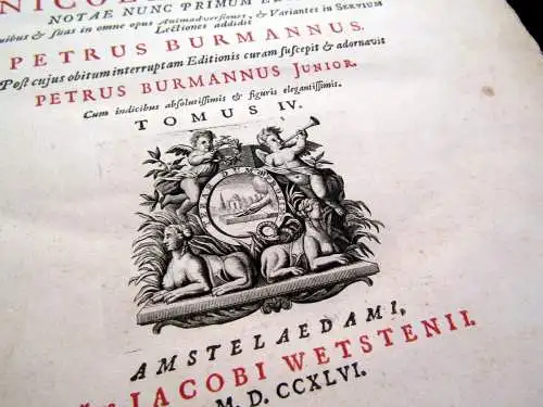 Virgilii Opera, cum Integris & Emendatioribus Commentariis Servii 4 Bände 1746