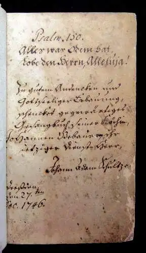 Das Privilegierte Ordentliche u.vermehrte Dreßdonische Gesang-Buch 1747 4 Teile