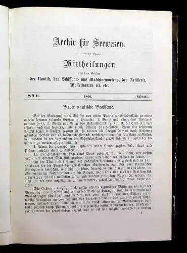 Mittheilungen aus dem Gebiete der Nautik,des Schiffbau-u.Maschinenwesens 2.Band