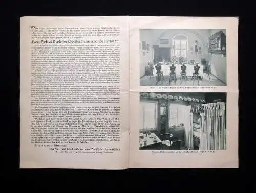 Prospekt Zum 70.Geburtstag Oskar Seyfferts am 19.Febraur 1932 Kunst und Kultur